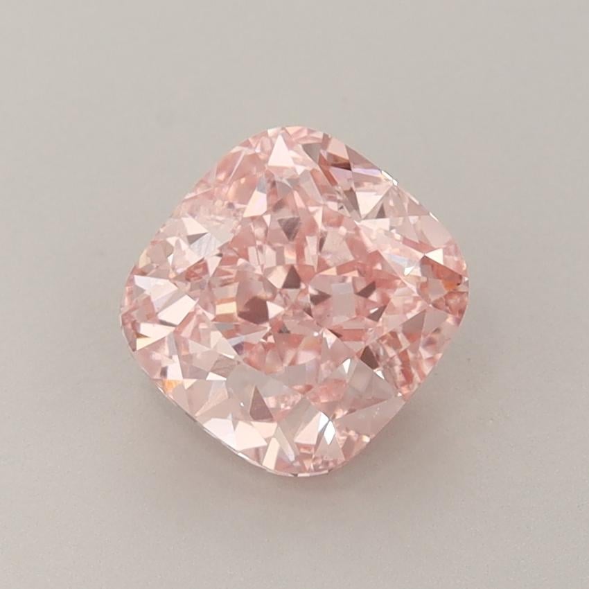 1.54 Ct. Fancy Vivid  Pink Cushion Lab Grown Diamond