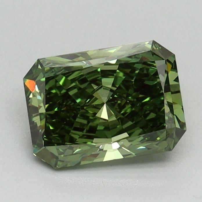 1.07 Ct. Fancy Vivid Green Radiant Lab Grown Diamond