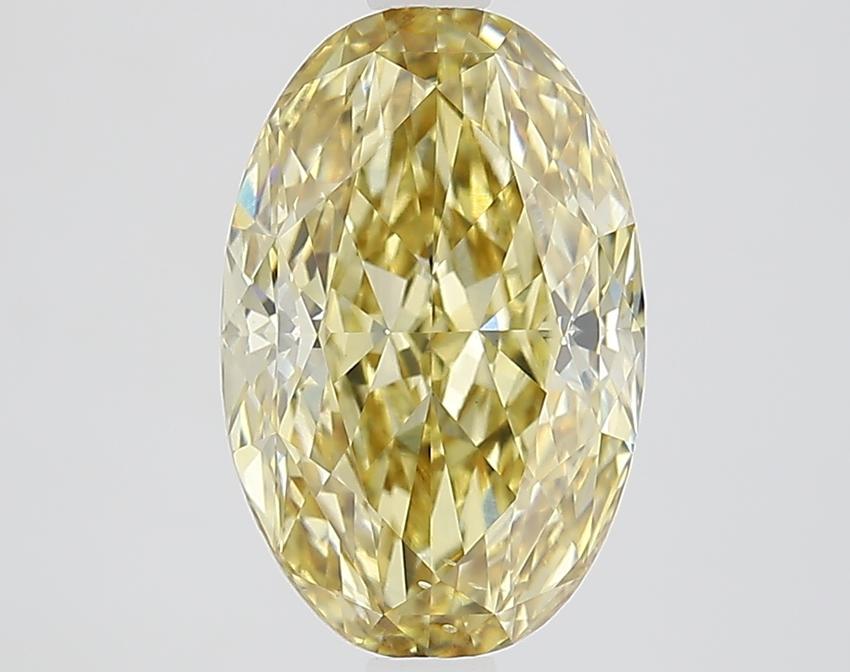 3.00 Ct. Fancy Intense Yellow Oval Lab Grown Diamond