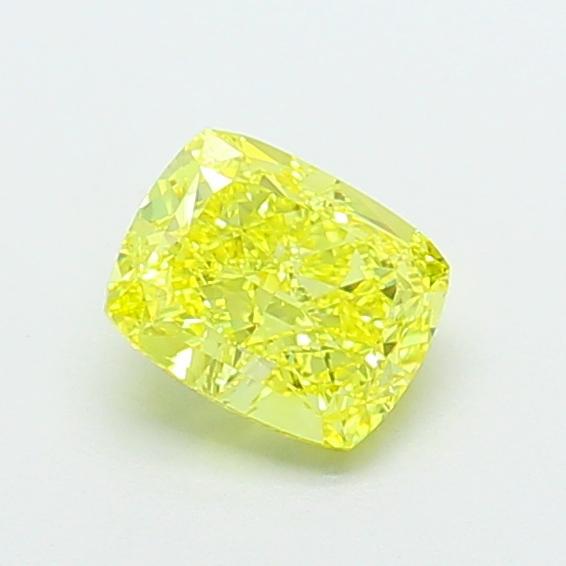 1.22 Ct. Fancy Intense  Yellow Cushion Lab Grown Diamond