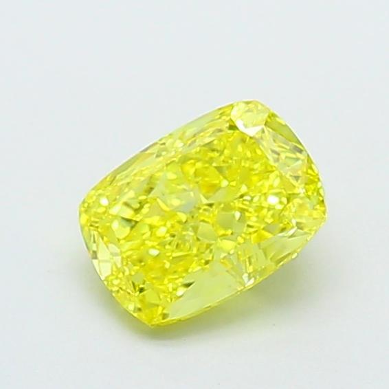 1.19 Ct. Fancy Intense  Yellow Cushion Lab Grown Diamond