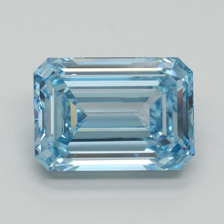 10.79 Ct. Fancy Vivid Blue Emerald Lab Grown Diamond