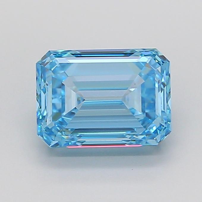 3.67 Ct. Fancy Vivid Blue Emerald Lab Grown Diamond