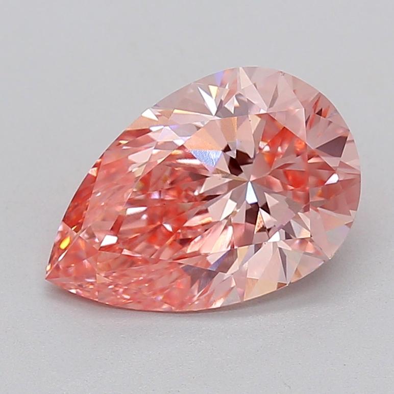 3.09 Ct. Fancy Vivid  Pink Pear Lab Grown Diamond