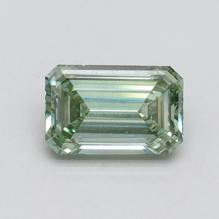 1.00 Ct. Fancy Intense Pacific Green Emerald Lab Grown Diamond