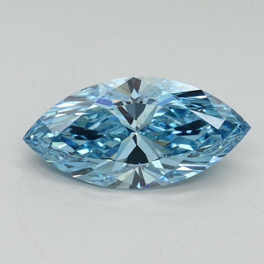 2.01 Ct. Fancy Vivid Blue Marquise Lab Grown Diamond