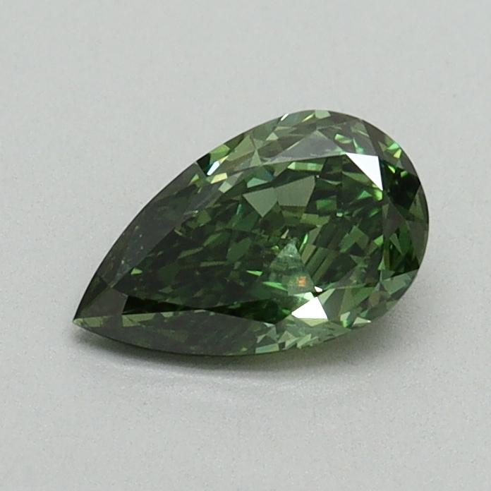 0.54 Ct. Fancy Vivid Pacific Green Pear Lab Grown Diamond