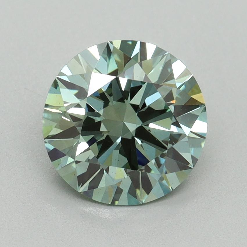 1.73 Ct. Fancy Vivid Green Round Lab Grown Diamond