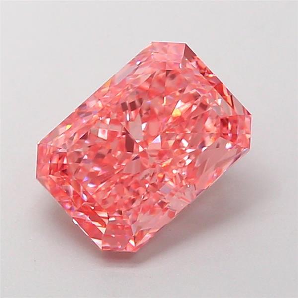 2.56 Ct. Fancy Vivid  Pink Radiant Lab Grown Diamond
