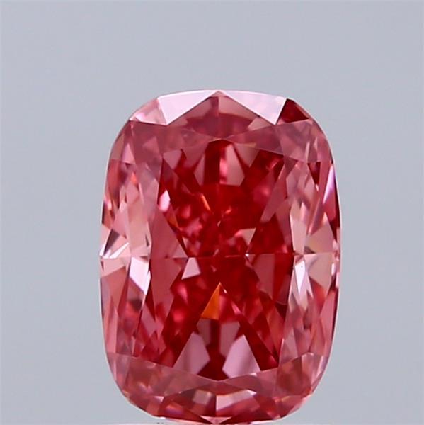 1.32 Ct. Fancy Vivid Brownish Pink Cushion Lab Grown Diamond
