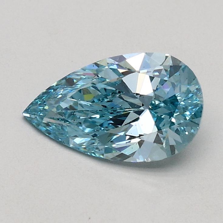 0.52 Ct. Fancy Vivid Blue Pear Lab Grown Diamond