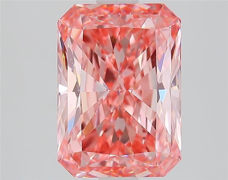 2.30 Ct. Fancy Vivid  Pink Radiant Lab Grown Diamond