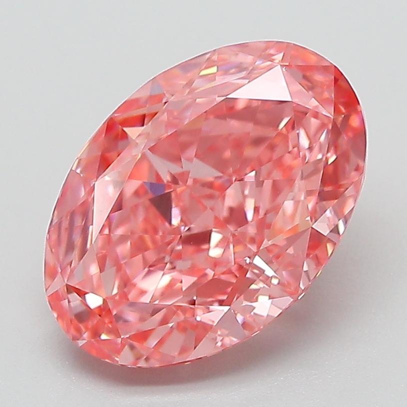 3.03 Ct. Fancy Pink Oval Lab Grown Diamond
