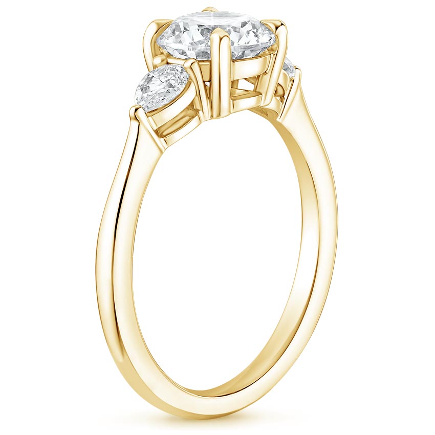 18K Yellow Gold Petite Opera Diamond Ring (1/4 ct. tw.), large side view