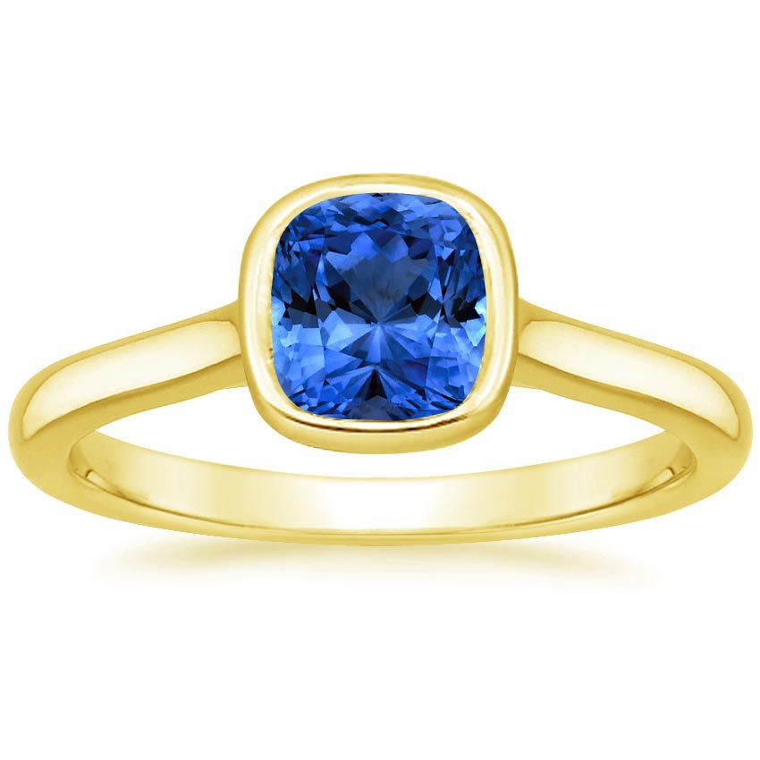 Sapphire Luna Ring in 18K Yellow Gold