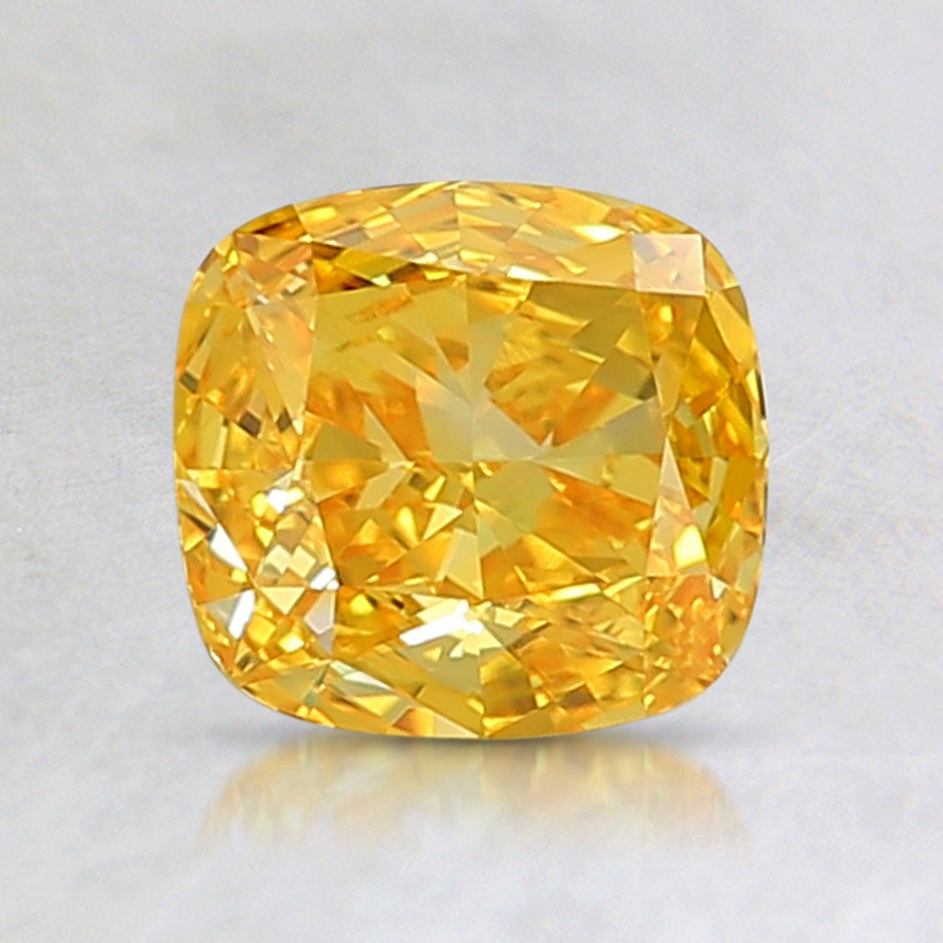 1.02 Ct. Fancy Vivid Yellow Cushion Lab Created Diamond