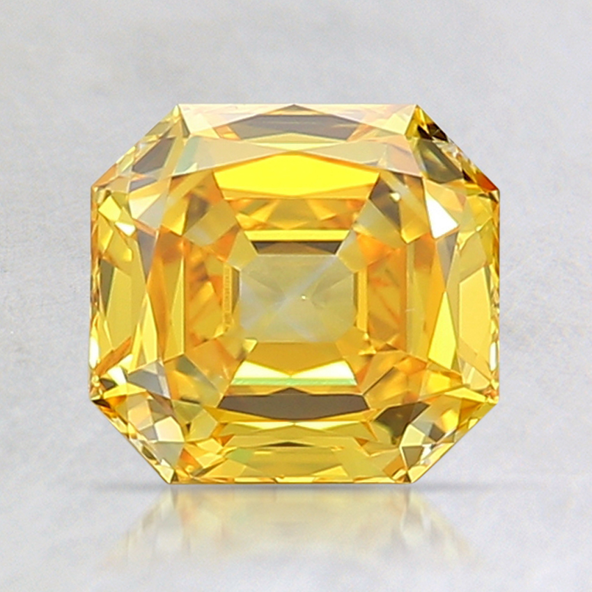 1.39 Ct. Fancy Intense Yellow Asscher Lab Created Diamond