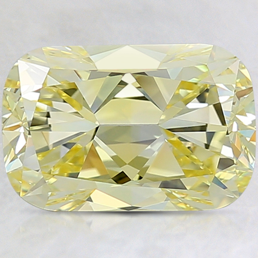 3.16 Ct. Fancy Yellow Cushion Lab Grown Diamond