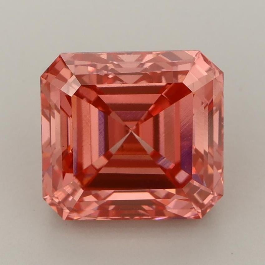 4.56 Ct. Fancy Vivid Red Emerald Lab Grown Diamond