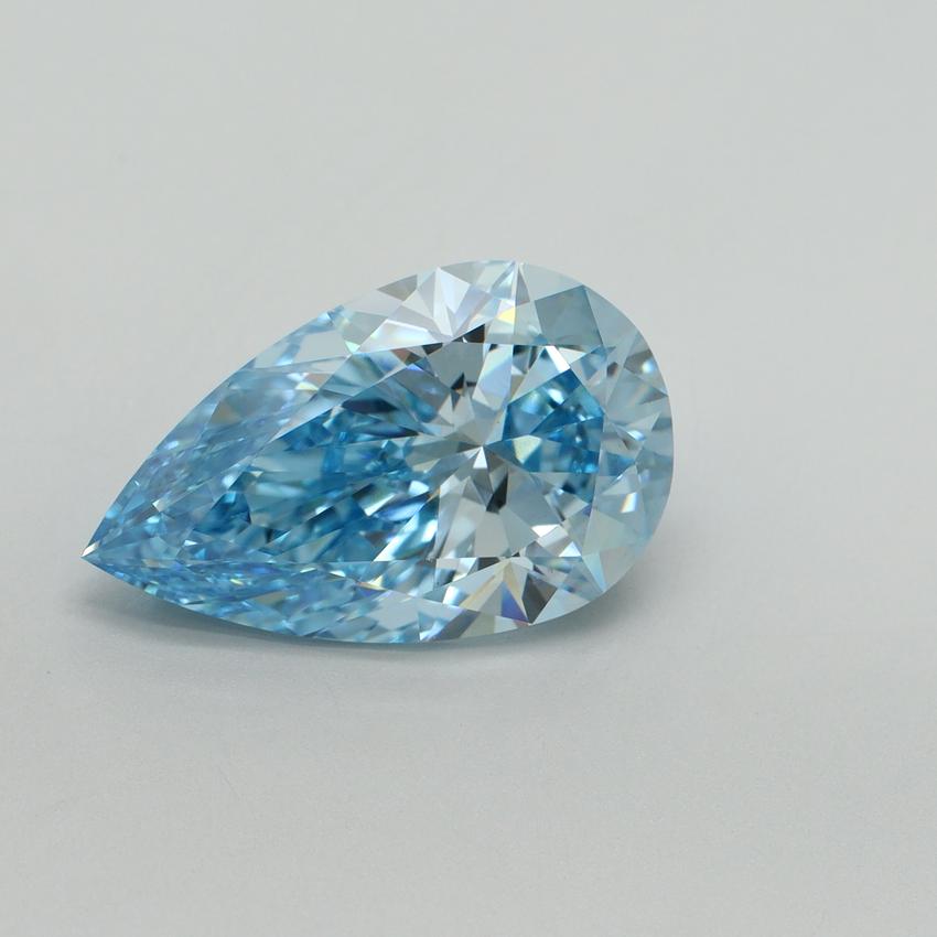 5.08 Ct. Fancy Vivid Blue Pear Lab Grown Diamond