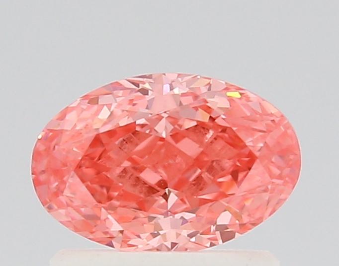 0.78 Ct. Fancy Vivid Pink Oval Lab Grown Diamond