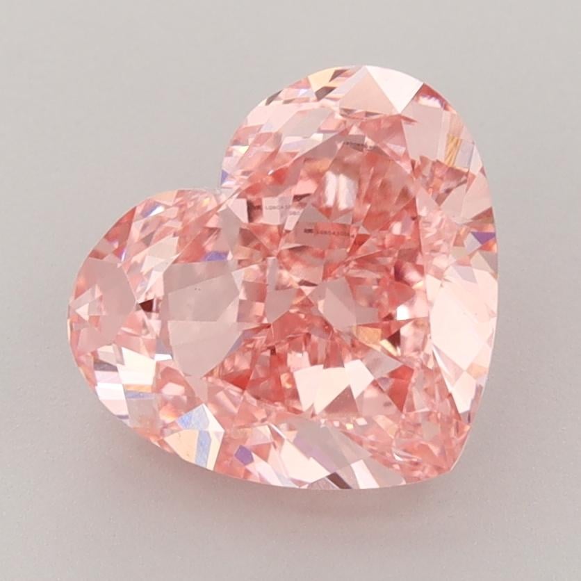3.12 Ct. Fancy Vivid  Pink Heart Lab Grown Diamond