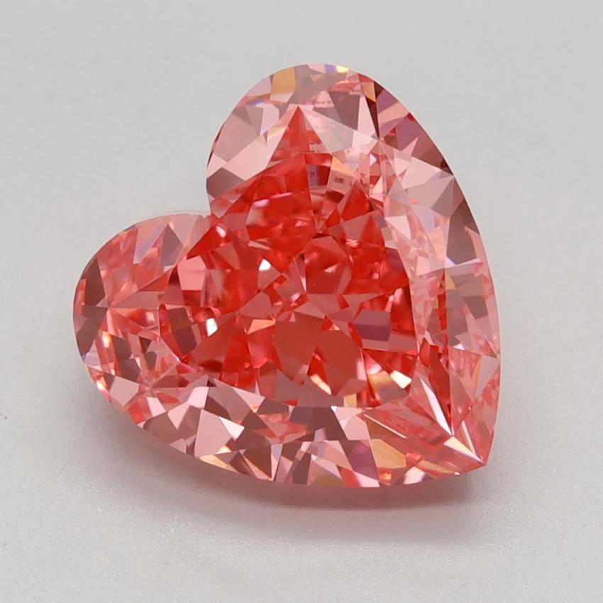 3.09 Ct. Fancy Vivid Pink Heart Lab Grown Diamond