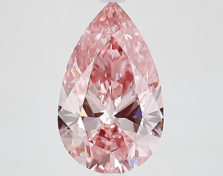 4.04 Ct. Fancy Vivid Pink Pear Lab Grown Diamond