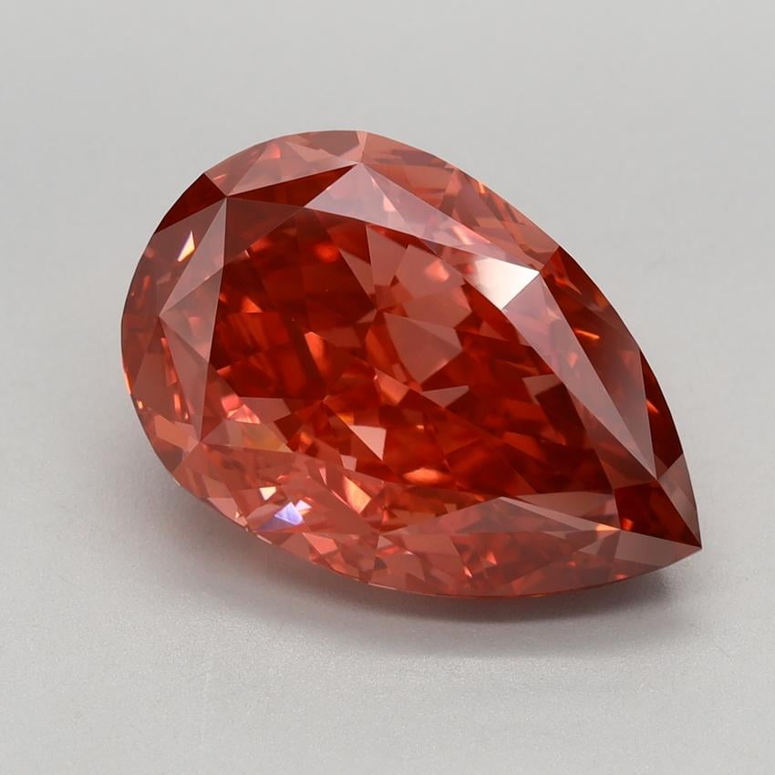 4.68 Ct. Fancy Vivid Pink Pear Lab Grown Diamond