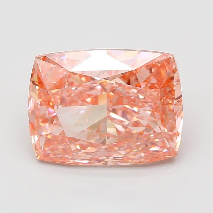 5.05 Ct. Fancy Vivid Pink Cushion Lab Grown Diamond
