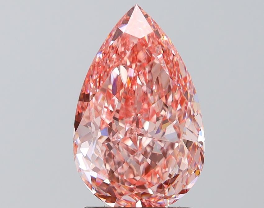 3.35 Ct. Fancy Vivid Pink Pear Lab Grown Diamond