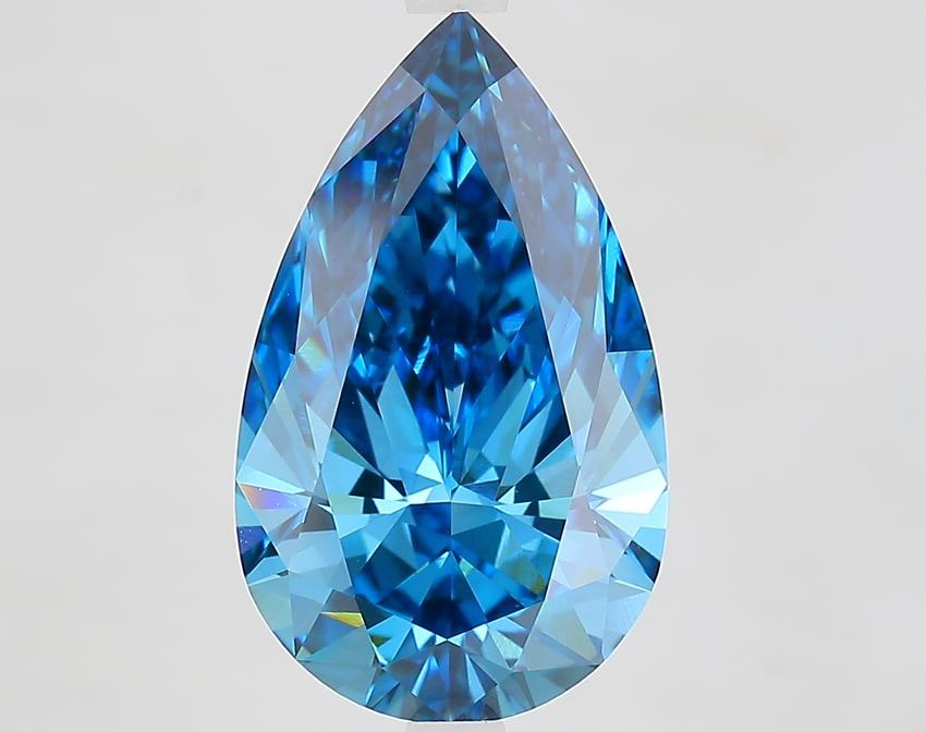 5.08 Ct. Fancy Vivid Blue Pear Lab Grown Diamond