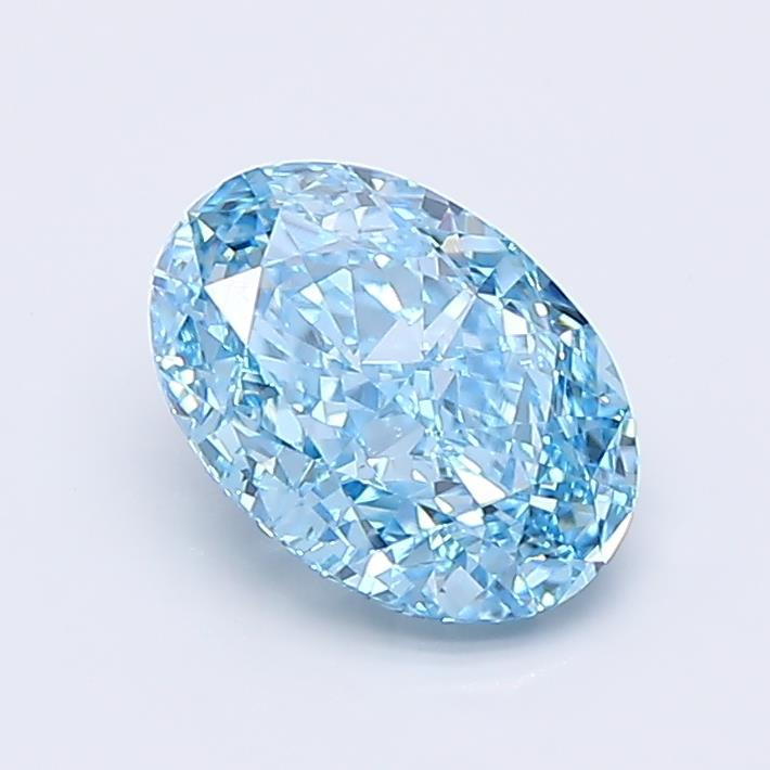 1.54 Ct. Fancy Vivid Blue Oval Lab Grown Diamond