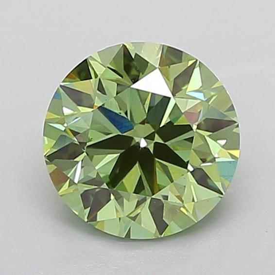 3.00 Ct. Fancy Vivid Green Round Lab Grown Diamond