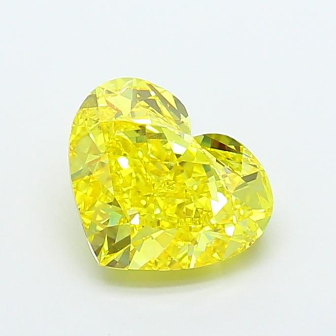 3.02 Ct. Fancy Vivid  Yellow Heart Lab Grown Diamond