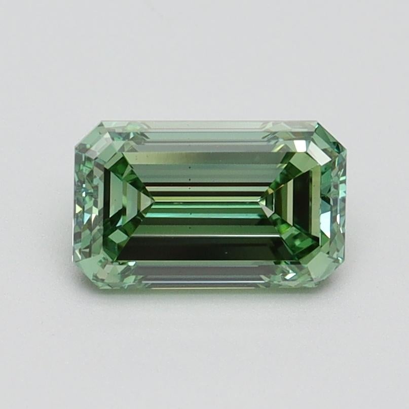 1.01 Ct. Fancy Vivid Pacific Green Emerald Lab Grown Diamond