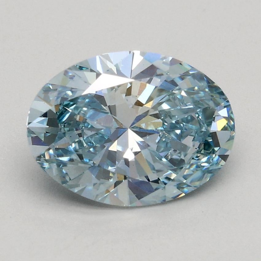 1.30 Ct. Fancy Intense Blue Oval Lab Grown Diamond