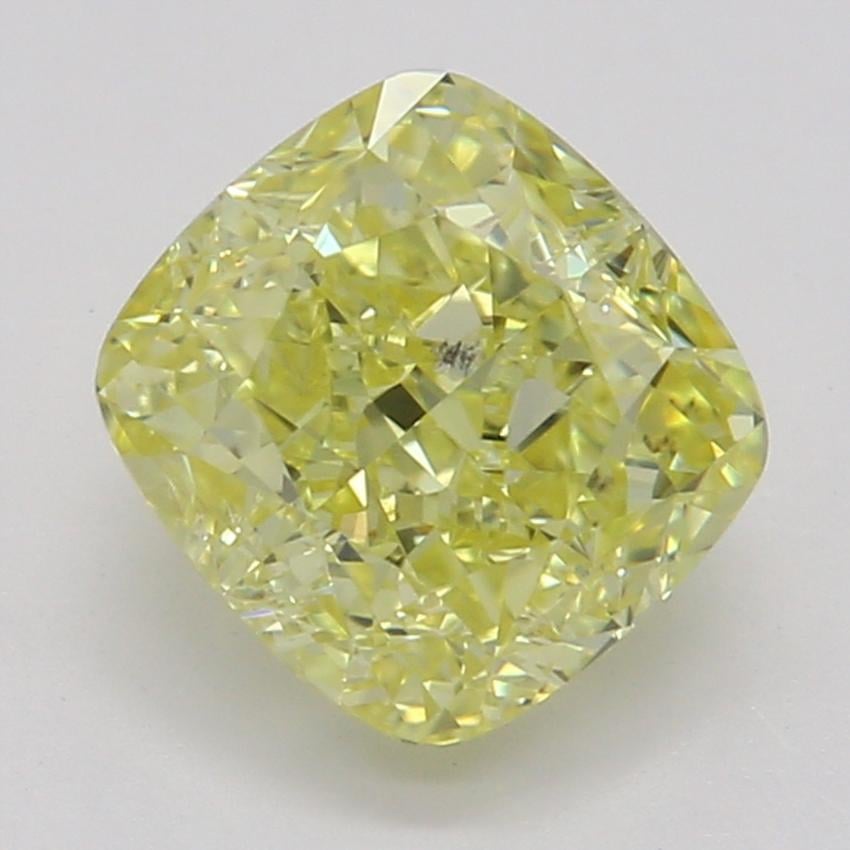 1.01 Ct. Fancy Intense Yellow Cushion Diamond