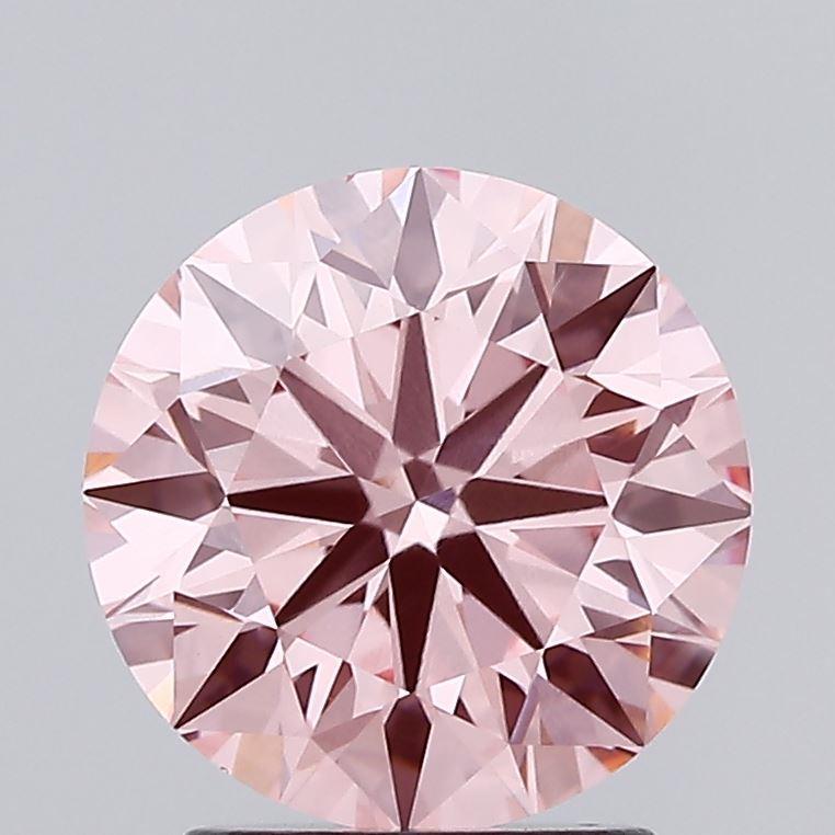 2.20 Ct. Fancy Vivid Pink Round Lab Grown Diamond