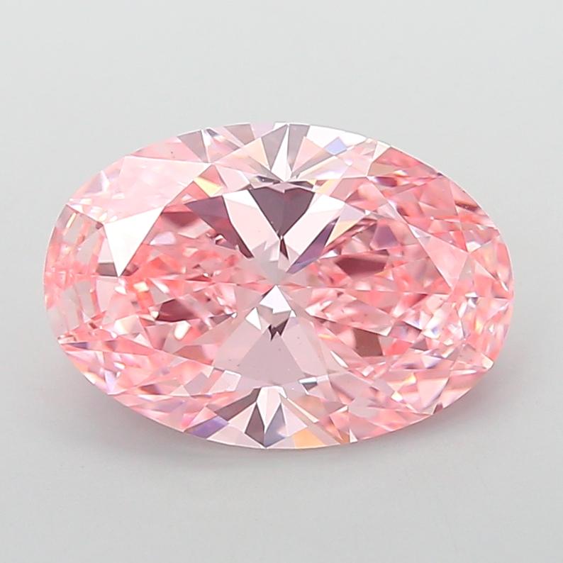 7.54 Ct. Fancy Pink Oval Lab Grown Diamond