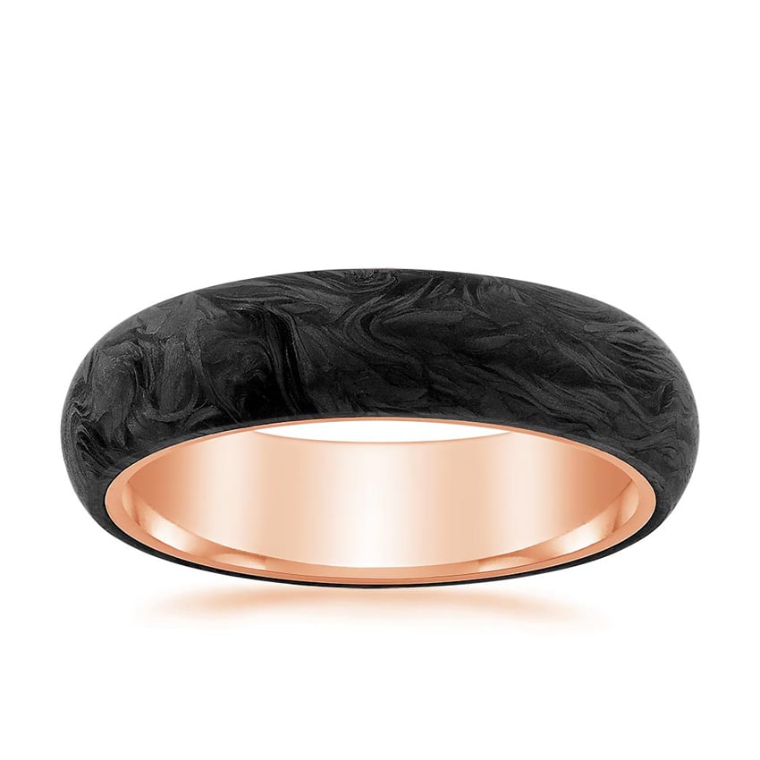 Rose gold diamond engagement ring with surprise diamond details