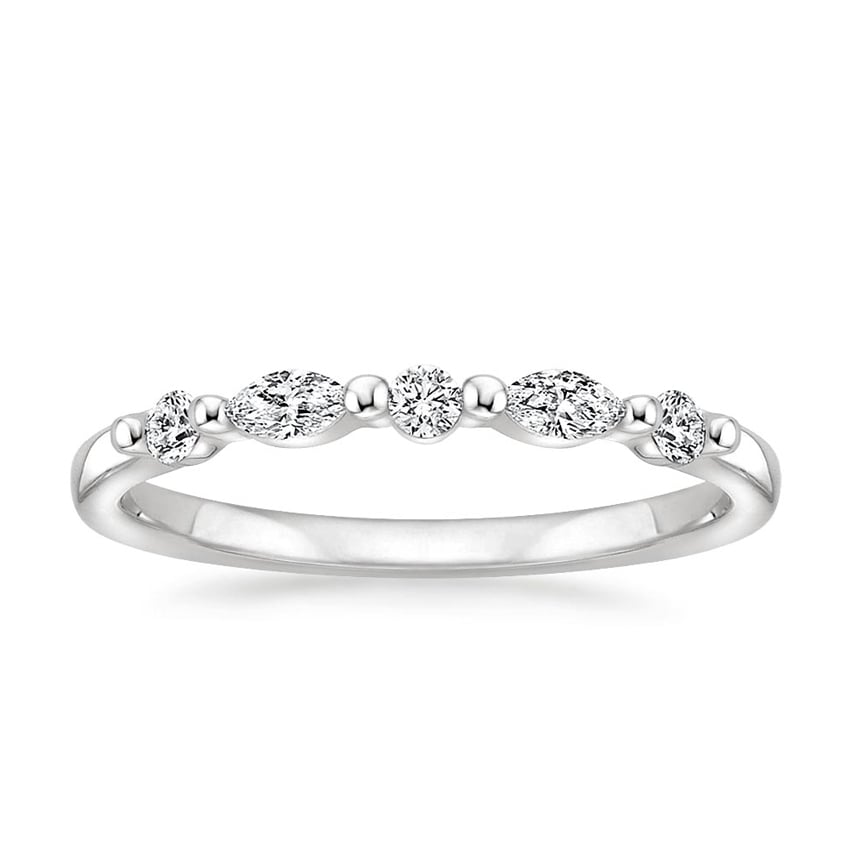 18K White Gold Petite Versailles Diamond Bridal Set (3/8 ct. tw ...