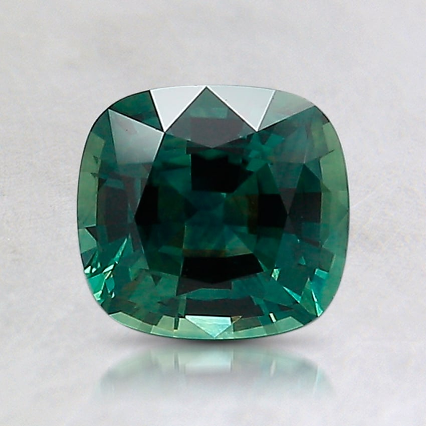 6.5x6.1mm Green Cushion Montana Sapphire