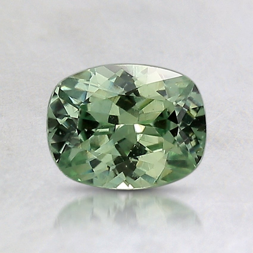 6.5x5.1mm Unheated Green Cushion Montana Sapphire
