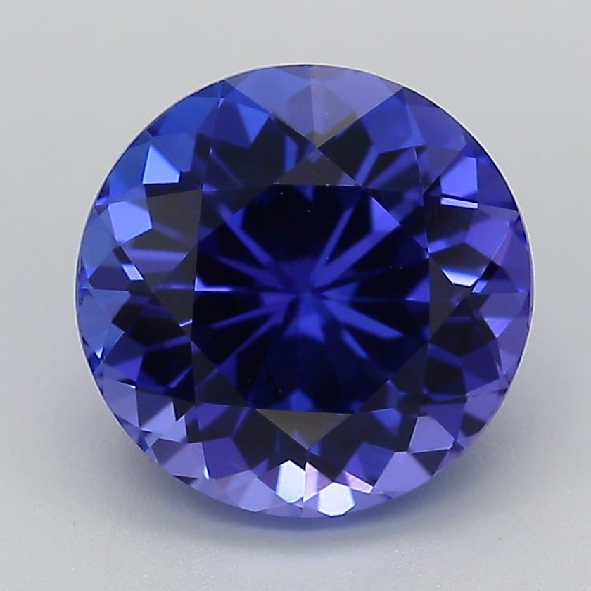 9.6x9.5mm Unheated Violet Round Tanzanite