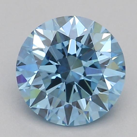 0.54 Ct. Fancy Vivid Blue Round Lab Grown Diamond