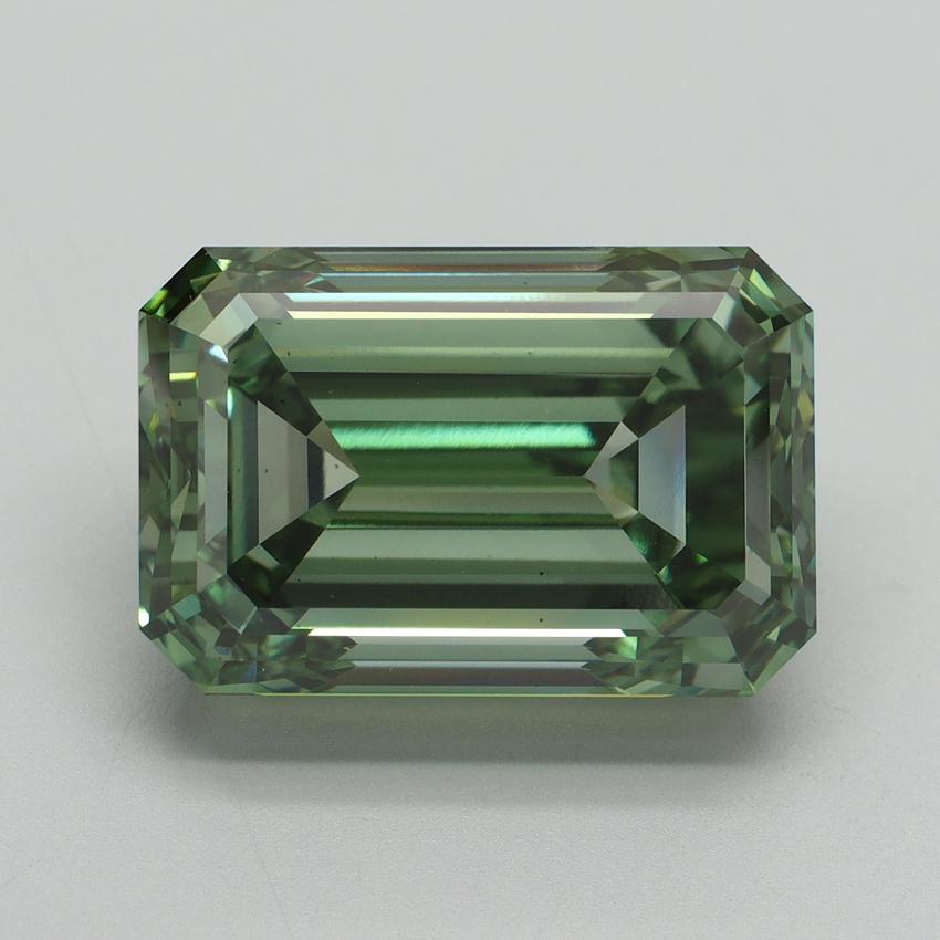 12.53 Ct. Fancy Vivid Green Emerald Lab Grown Diamond