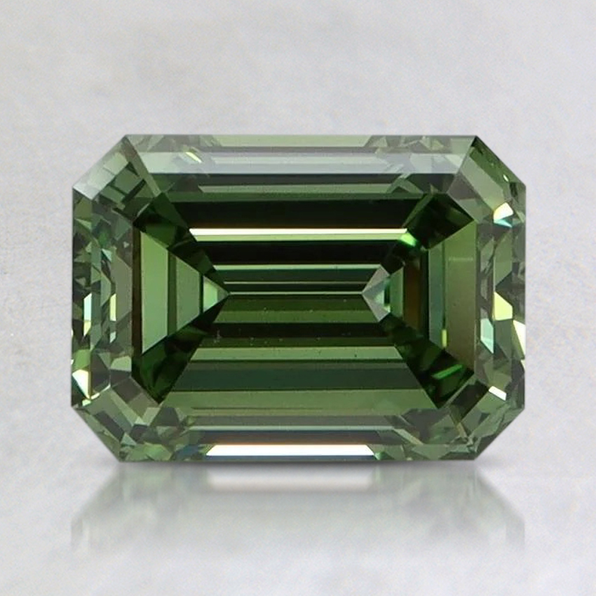 1.62 Ct. Fancy Vivid Pacific Green Emerald Lab Grown Diamond, top view