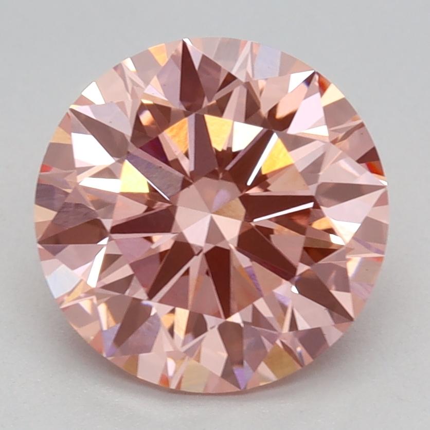 2.04 Ct. Fancy Vivid Pink Round Lab Grown Diamond