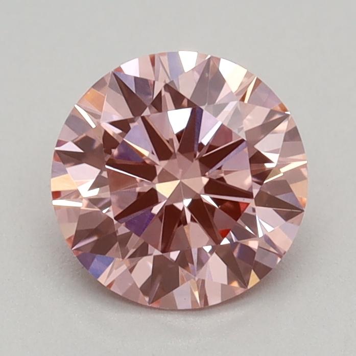 0.57 Ct. Fancy Vivid Pink Round Lab Grown Diamond